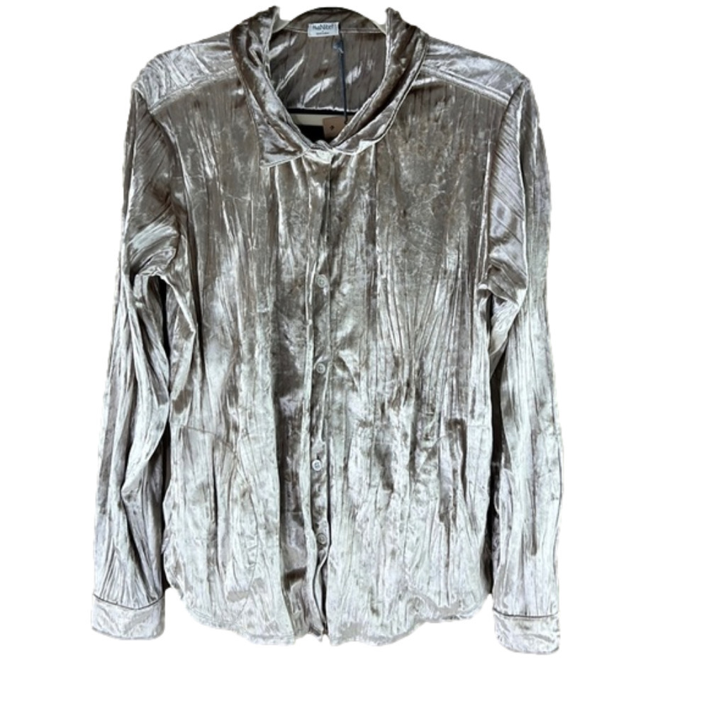 Nwt Hello Nite Crushed Velour Lounge Shirt size small